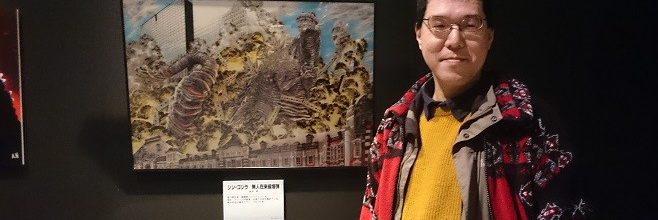 広島ゴジラ展では金谷のイラストを展示。